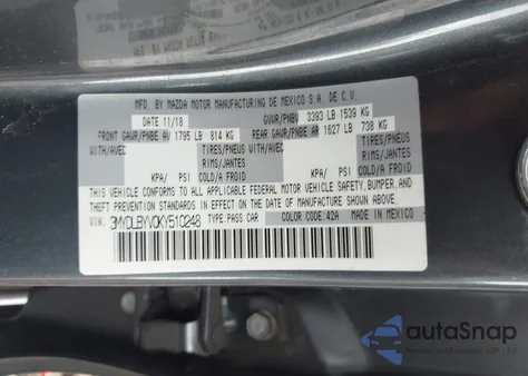 2019 Toyota Yaris Le z USA, uszkodzony, nr VIN 3MYDLBYV0KY510248